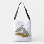 Chukar Partridge Pair Crossbody Tas (Achterkant)