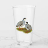 Chukar Partridge Pair Glas (Voorkant)