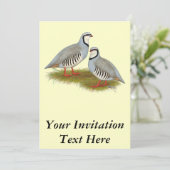 Chukar Partridge Pair Kaart (Staand voorkant)