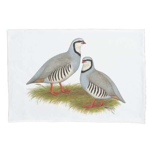 Chukar Partridge Pair Kussensloop (Voorkant)