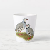 Chukar Partridge Pair Latte Mok (Voorkant)