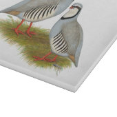 Chukar Partridge Pair Snijplank (Hoek)