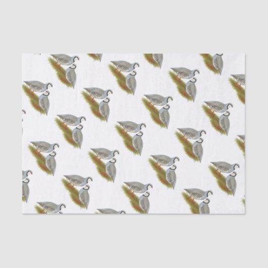 Chukar Partridge Pair Tissuepapier (Voorkant)
