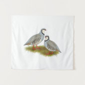 Chukar Partridge Pair Wandkleed (Voorkant (horizontaal))