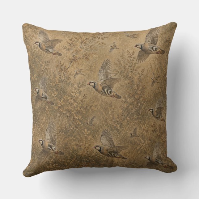 Chukar Patrijs, Kunst  Buitenkussen (Achterkant)