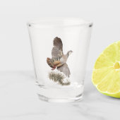 Chukar patrijs, kunst shot glas (Voorkant)