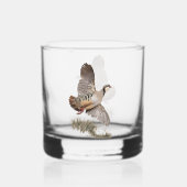 Chukar patrijs, kunst whisky glas (Voorkant)