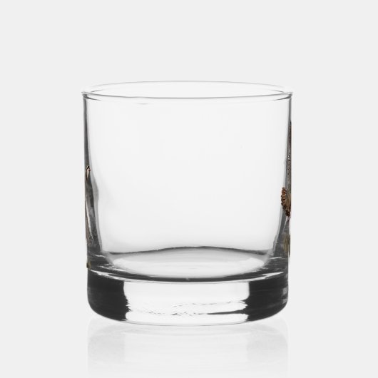 Chukar patrijs, kunst whisky glas (Links)