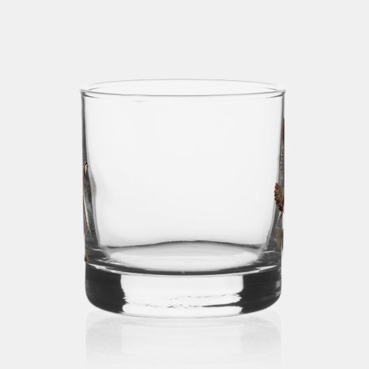 Chukar patrijs, kunst whisky glas (Rechts)