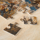 Chukar Patrijzen Paar Kunst Legpuzzel (Zijkant)