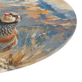 Chukar Patrijzen Paar Kunst  Snijplank (Hoek)