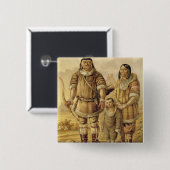 Chukchi Nomads, gegraveerd door Winckelmann en Son Vierkante Button 5,1 Cm (Voorkant /achterkant)
