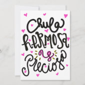 Chula hermosa y preciosa kaart (Voorkant)