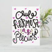 Chula hermosa y preciosa kaart (Staand voorkant)