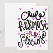 Chula hermosa y preciosa kaart (Voorkant / Achterkant)