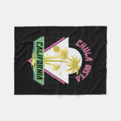 Chula Vista California Retro Vaporwave Beach  Fleece Deken (Voorkant (Horizontaal))