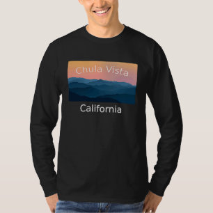 Chula Vista Californië Berg zonsondergang thuissta T-shirt