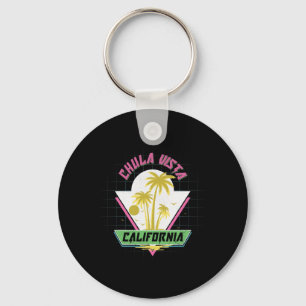 Chula Vista Californië Retro Vaporwave Strand Sleutelhanger
