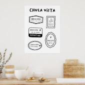 Chula Vista - Reisstempel Collectie Poster (Keuken)