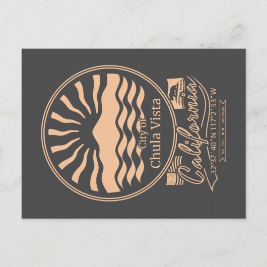 CHULA VISTA SAN DIEGO CALIFORNIA BRIEFKAART (Voorkant)