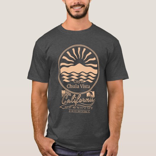 CHULA VISTA SAN DIEGO CALIFORNIA T-SHIRT (Voorkant)