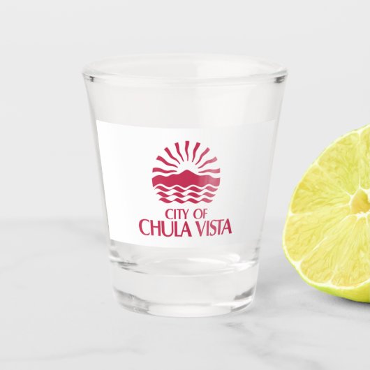 Chula Vista-stadsvlag Shot Glas (Voorkant)