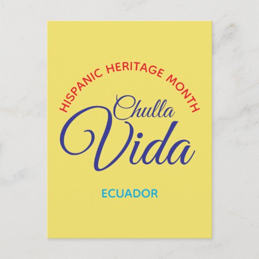 Chulla Vida / Ecuador Briefkaart (Voorkant)