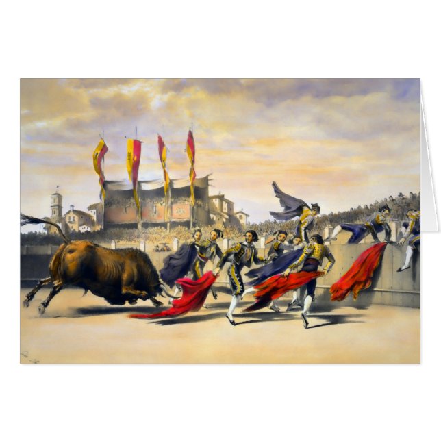 Chulos die de Bull spelen (Voorkant Horizontaal)