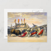 Chulos die de Bull spelen Briefkaart (Voorkant / Achterkant)