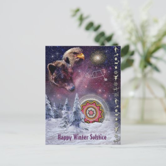 Chumash Winter Solstice Briefkaart (Staand voorkant)