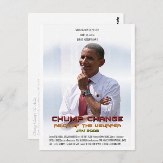 Chump Change (Obama) Briefkaart (Voorkant / Achterkant)