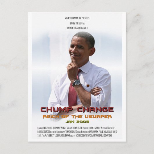 Chump Change (Obama) Briefkaart (Voorkant)