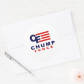 CHUMP FENCE 2016 - Anti-Trump - Ronde Sticker (Envelop)