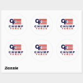 CHUMP FENCE 2016 - Anti-Trump - Ronde Sticker (Vel)