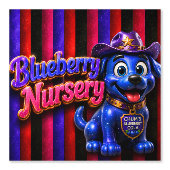 chums blueberry Nursery/blueberry dog wallpaper Behang (Voorkant)
