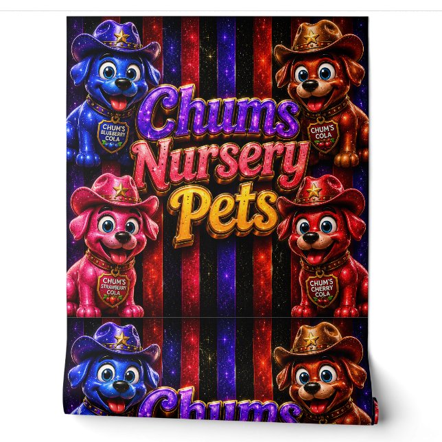 chums nursery pets wallpaper/chums nursery behang (Afrollen)