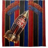 Chums ruimteschip cola/rocket badkamer/ douchegordijn (Voorkant)