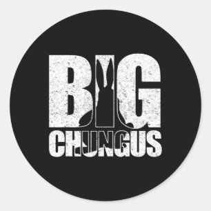 Chungus Meme Retro Verdrietig Videogame D Ronde Sticker