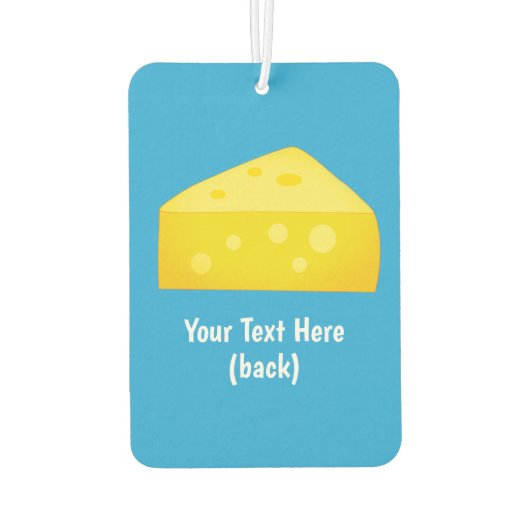 Chunk of Cheese - Geel en Blauw kaasthema Luchtverfrisser (Achterkant)