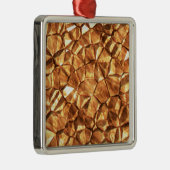 Chunks of Gold Nuggets Background Metalen Ornament (Rechts)