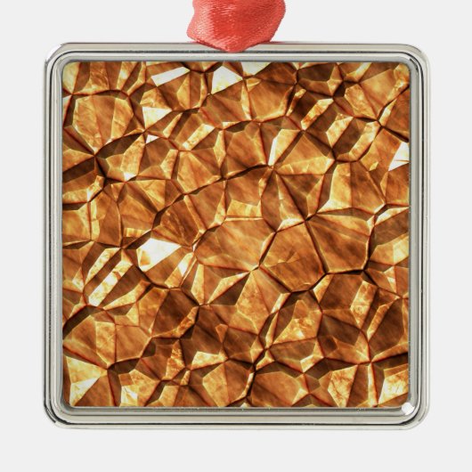 Chunks of Gold Nuggets Background Metalen Ornament (Voorkant)