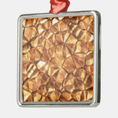 Chunks of Gold Nuggets Background Metalen Ornament (Links)