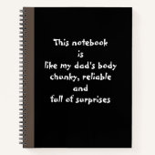 Chunky, Betrouwbaar en vol verrassingen: Dad Bod Notitieboek (Voorkant)