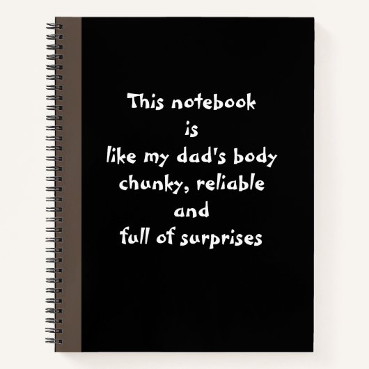 Chunky, Betrouwbaar en vol verrassingen: Dad Bod Notitieboek (Voorkant)