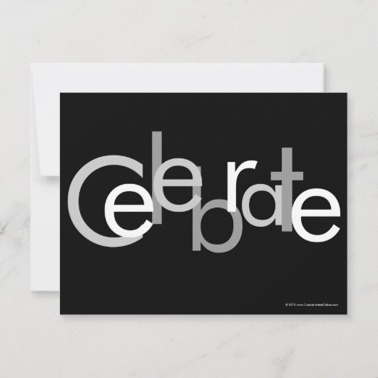 Chunky Black and White Graduparty Invitation Kaart (Achterkant)