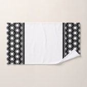 Chunky Black en White Hexagonal Pattern Bad Handdoek (Handdoek)
