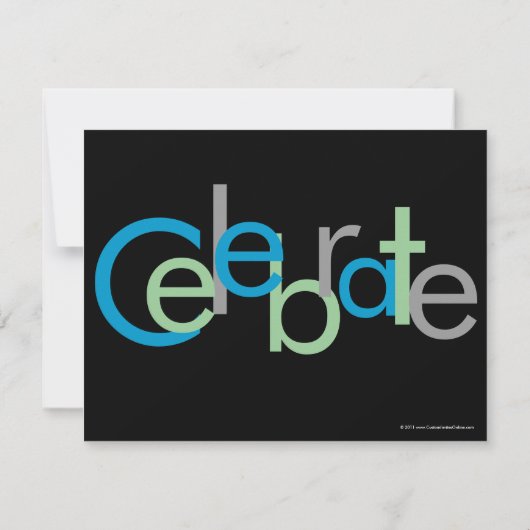 Chunky Block Blue Black Bachelor Party nodiging Kaart (Achterkant)