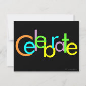 Chunky Block Colors Graduation Party Invitation Kaart (Achterkant)