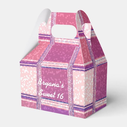 Chunky Chic Glitter Square Glamour Party Favor Box Bedankdoosjes (Voorkant Zijde)