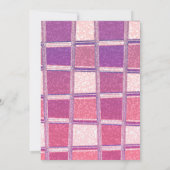 Chunky Chic Glitter Squares Glam Party Uitnodiging (Achterkant)